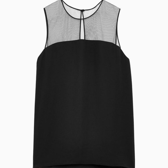 Babaton Lionel Blouse Sz Small BLACK Aritzia - Picture 5 of 9